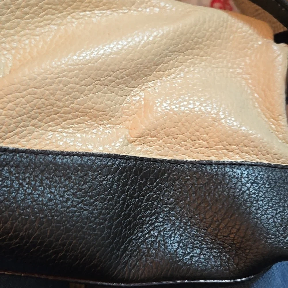 Black and Cream Leather Bag
